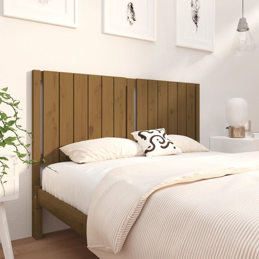 vidaXL Bed Headboard Honey Brown 145.5x4x100 cm Solid Wood Pine