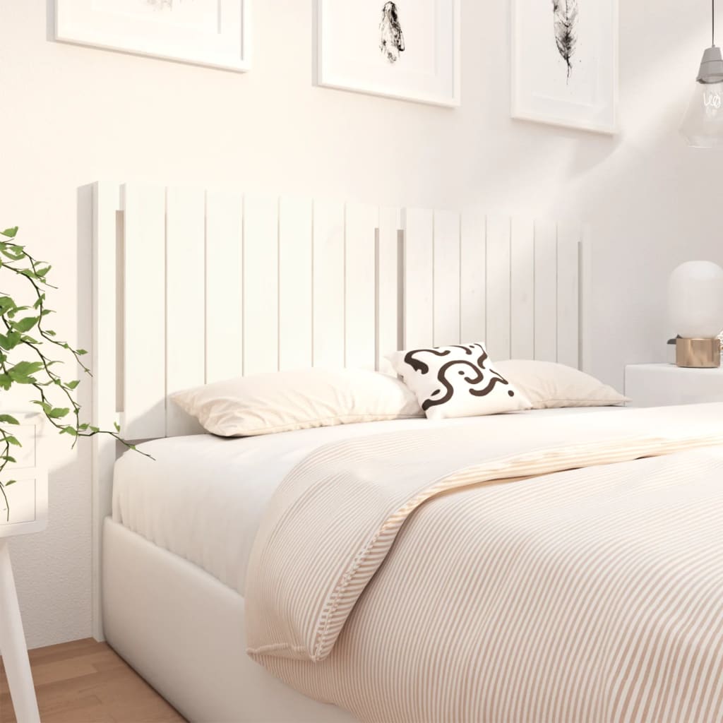 vidaXL Bed Headboard White 165.5x4x100 cm Solid Wood Pine