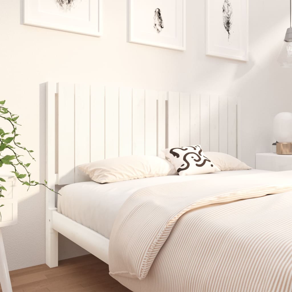 vidaXL Bed Headboard White 165.5x4x100 cm Solid Wood Pine