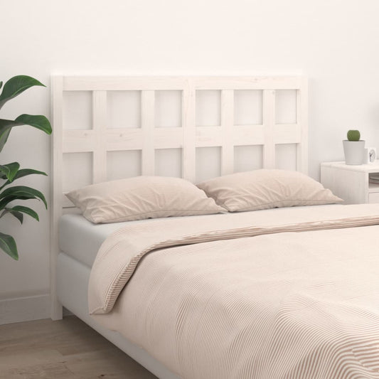 vidaXL Bed Headboard White 125.5x4x100 cm Solid Wood Pine