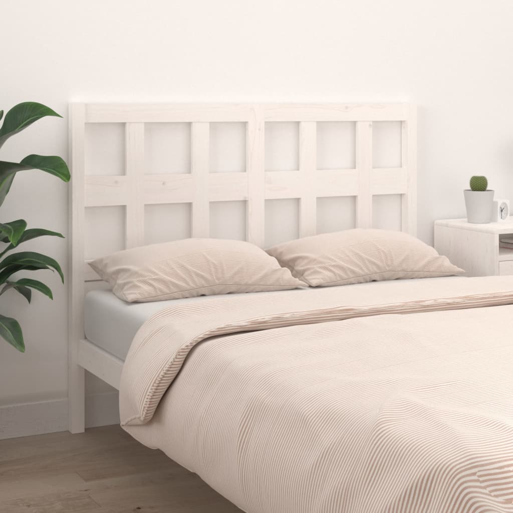 vidaXL Bed Headboard White 155.5x4x100 cm Solid Wood Pine