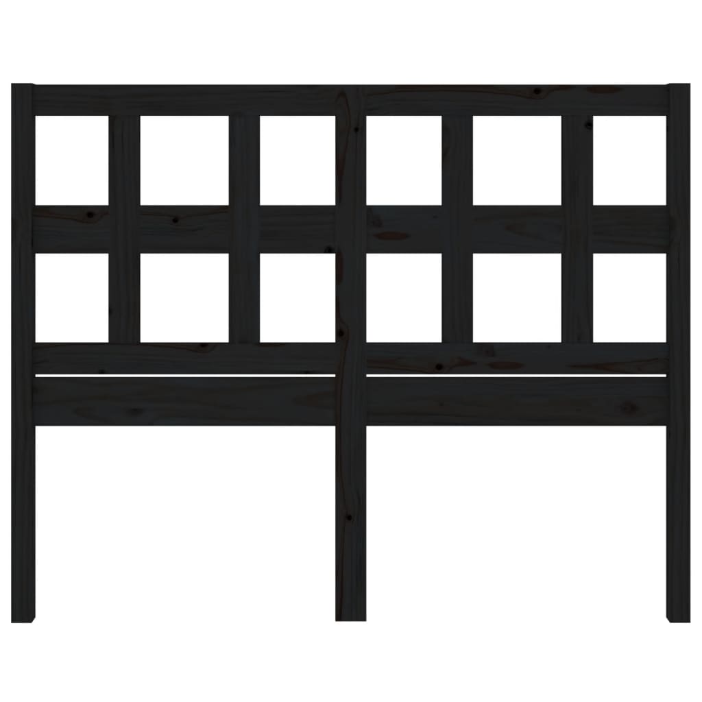 vidaXL Bed Headboard Black 205.5x4x100 cm Solid Wood Pine