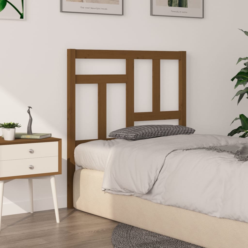 Bed Headboard Honey Brown 80.5x4x100 cm Solid Wood Pine