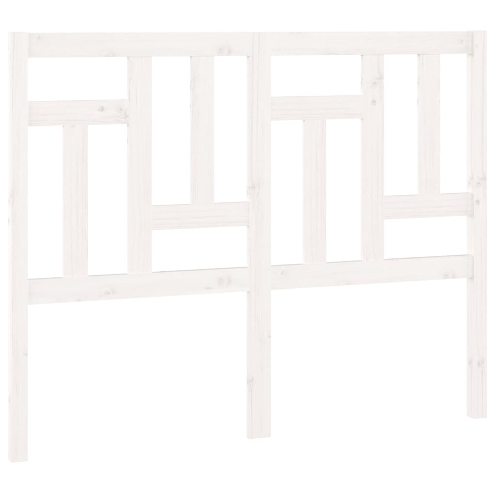Bed Headboard White 145.5x4x100 cm Solid Wood Pine