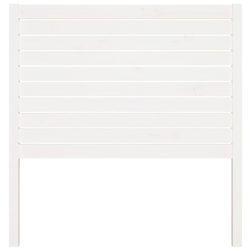 Bed Headboard White 81x4x100 cm Solid Wood Pine