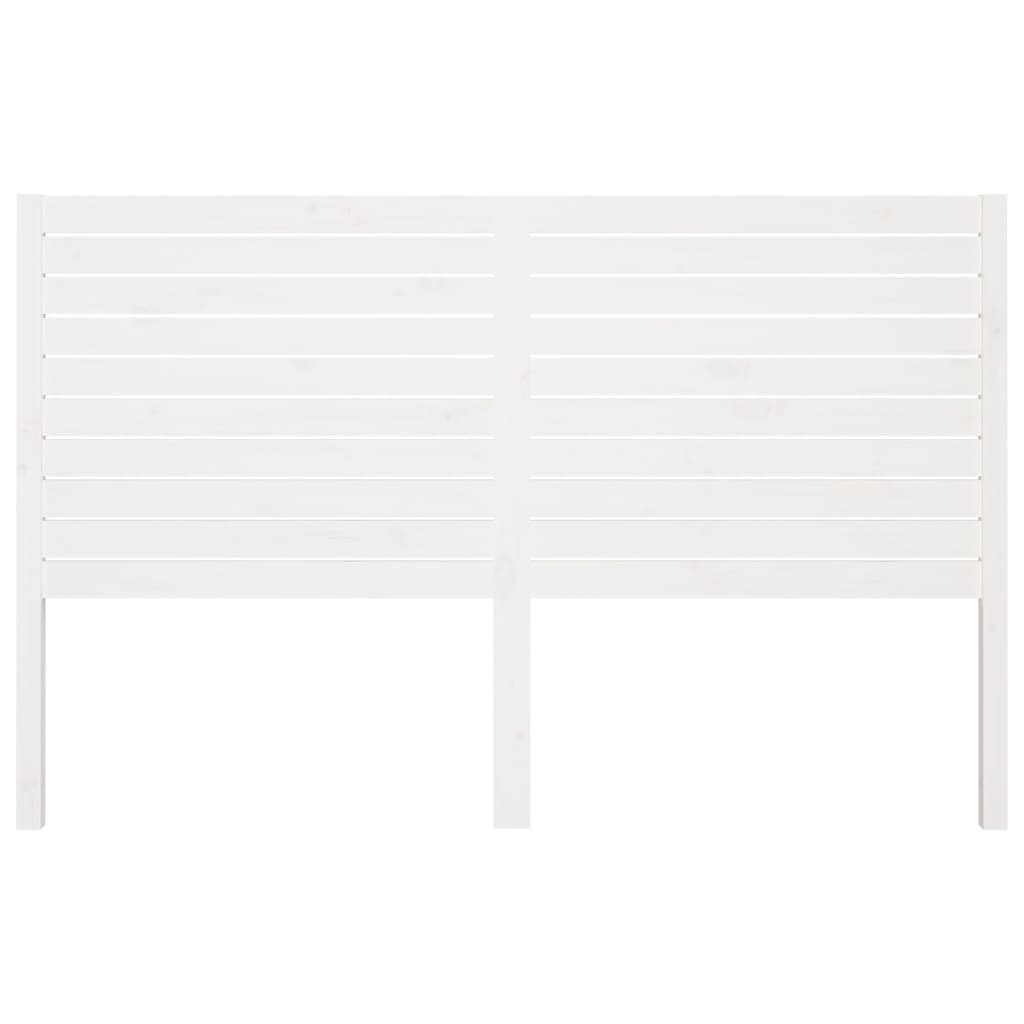Bed Headboard White 141x4x100 cm Solid Wood Pine