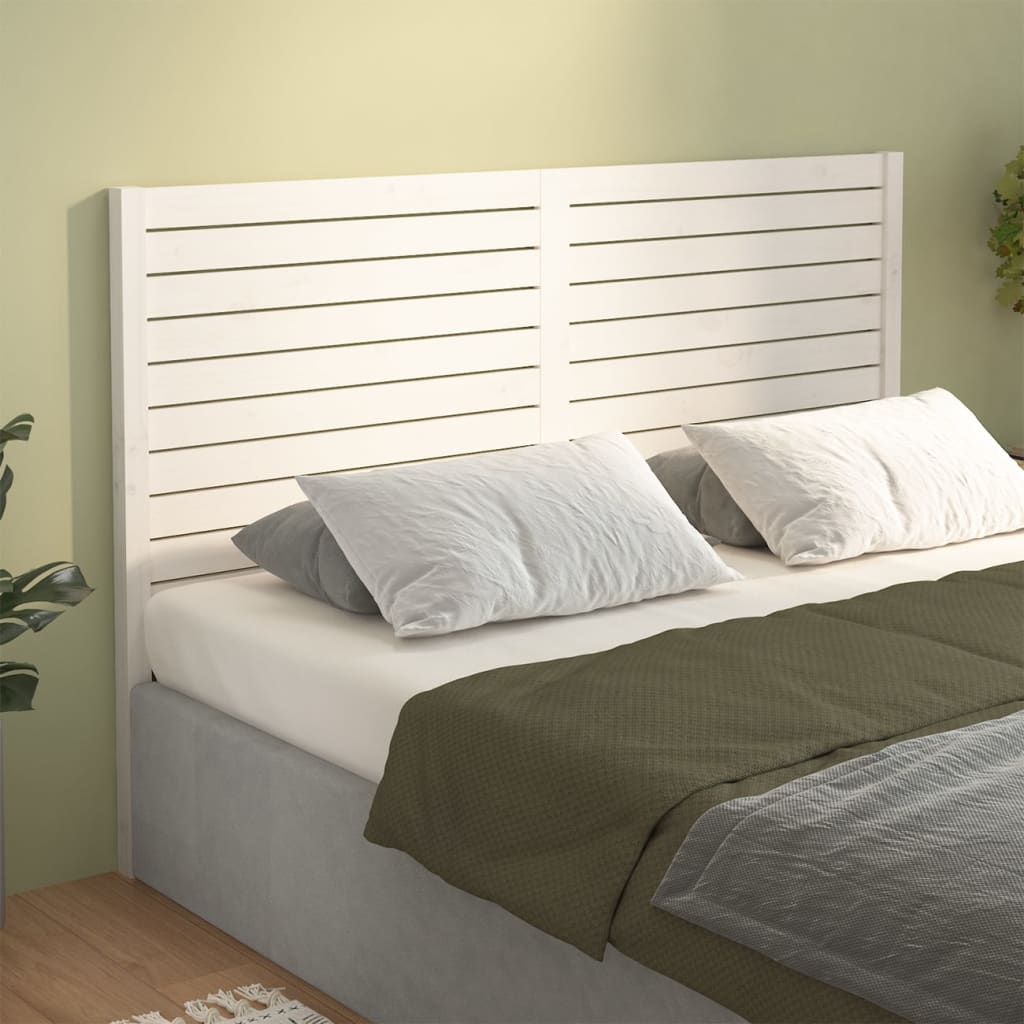 vidaXL Bed Headboard White 186x4x100 cm Solid Wood Pine