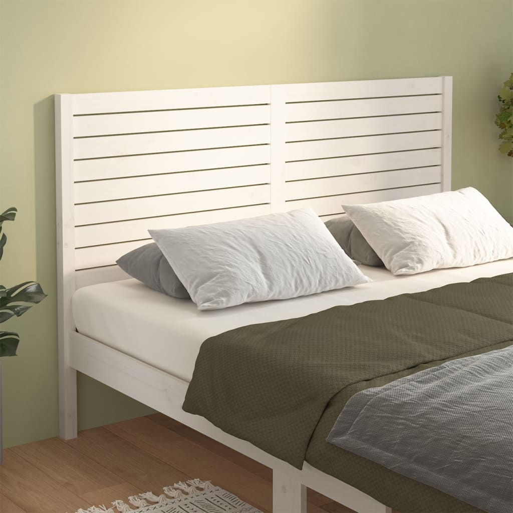 vidaXL Bed Headboard White 186x4x100 cm Solid Wood Pine