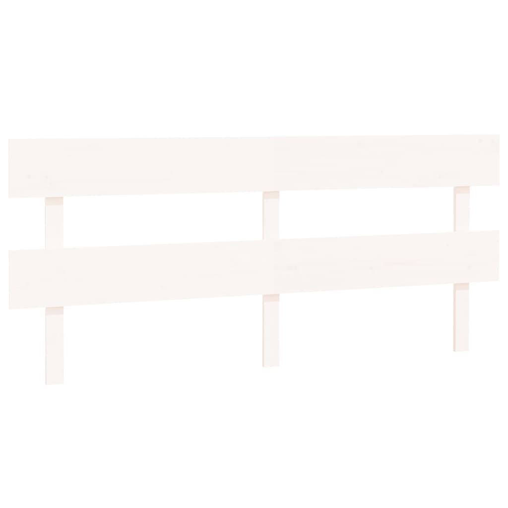 vidaXL Bed Headboard White 204x3x81 cm Solid Wood Pine