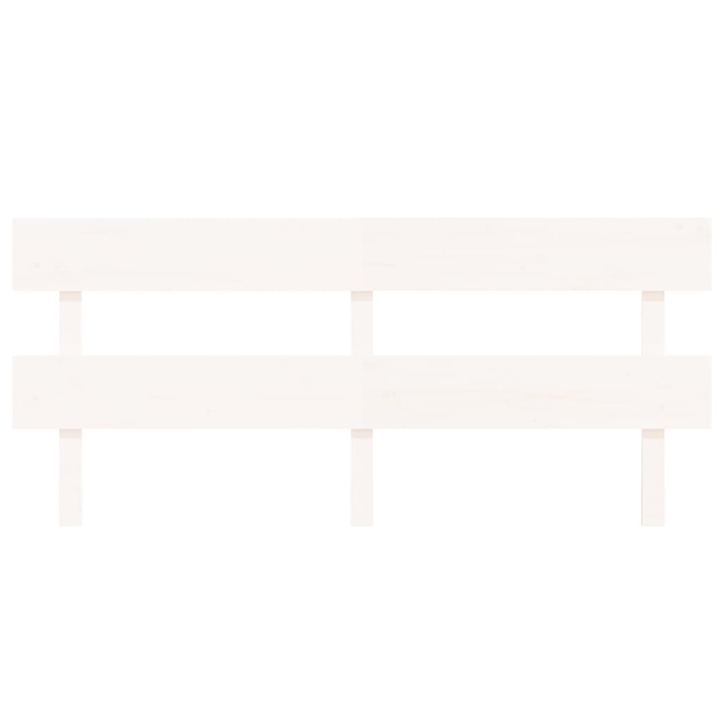 vidaXL Bed Headboard White 204x3x81 cm Solid Wood Pine