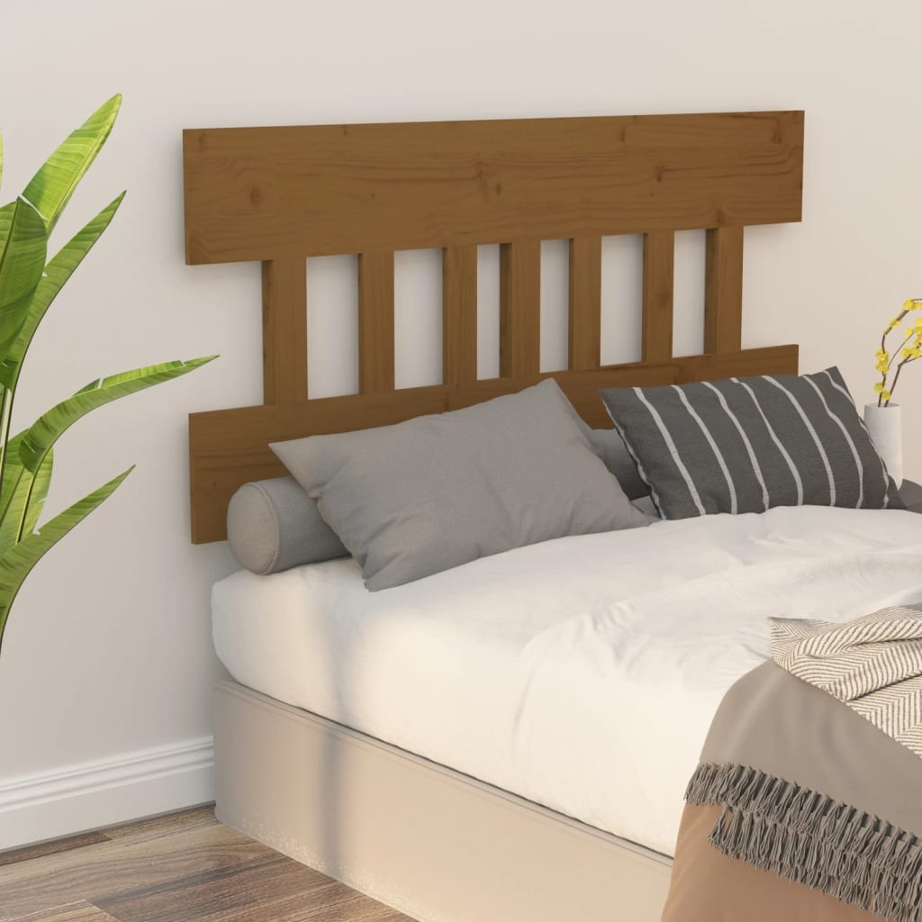 Bed Headboard Honey Brown 138.5x3x81 cm Solid Wood Pine