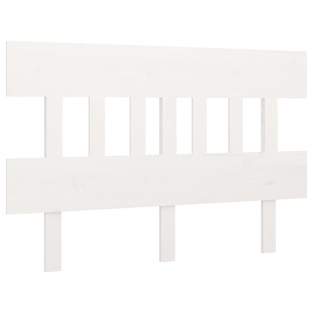 Bed Headboard White 143.5x3x81 cm Solid Wood Pine