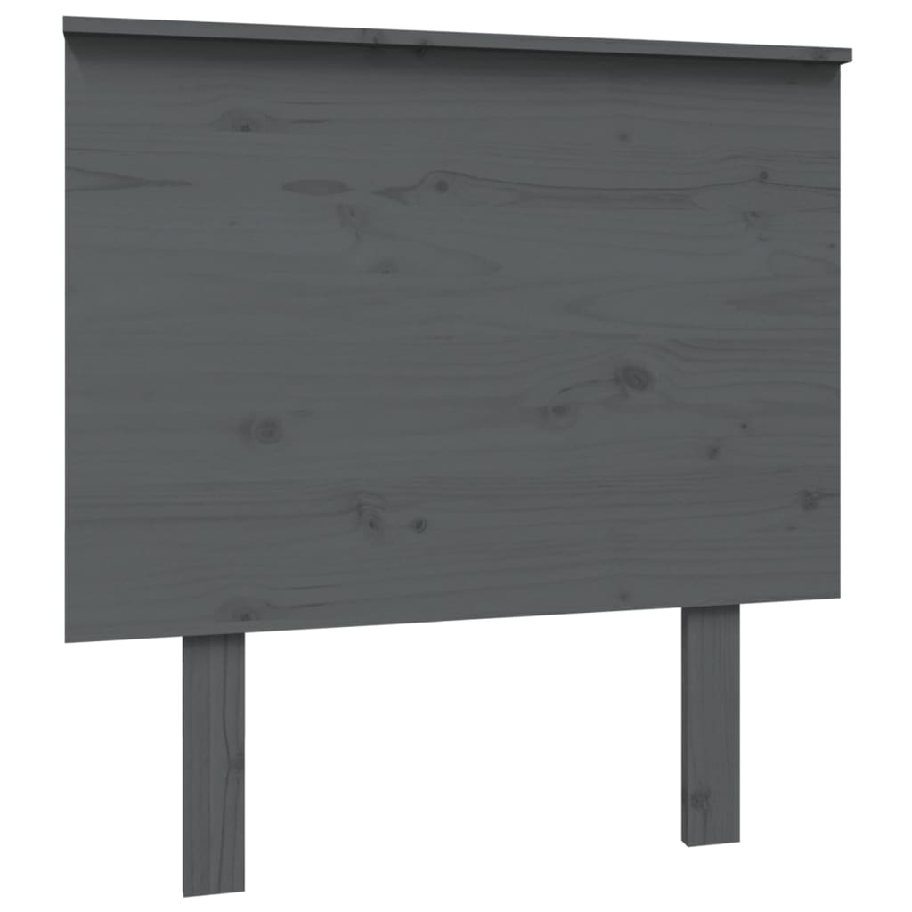 vidaXL Bed Headboard Grey 79x6x82.5 cm Solid Wood Pine