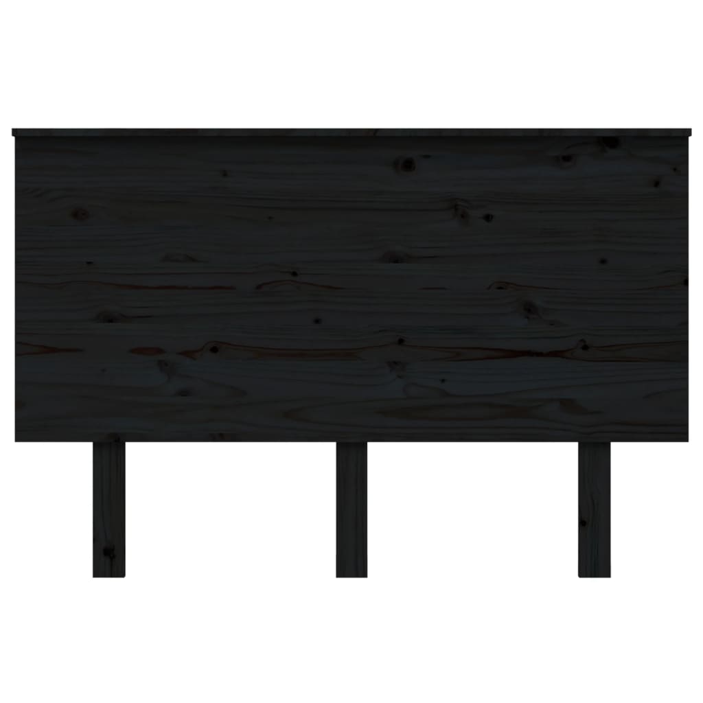 vidaXL Bed Headboard Black 124x6x82.5 cm Solid Wood Pine