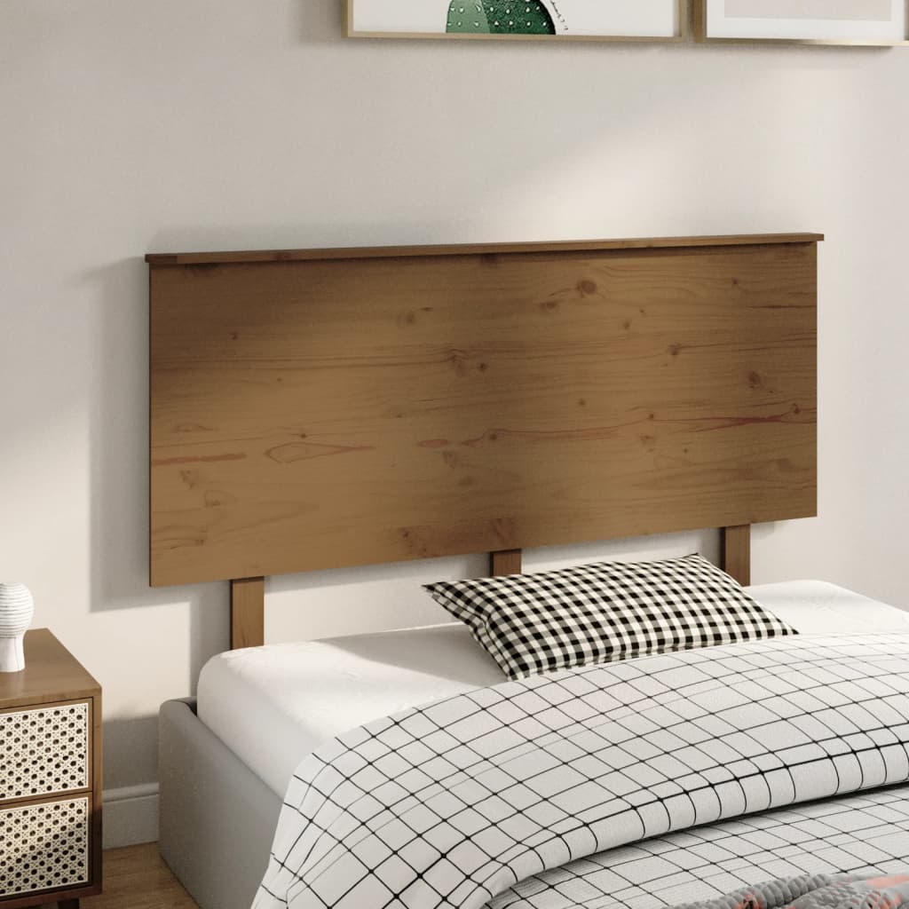 vidaXL Bed Headboard Honey Brown 139x6x82.5 cm Solid Wood Pine