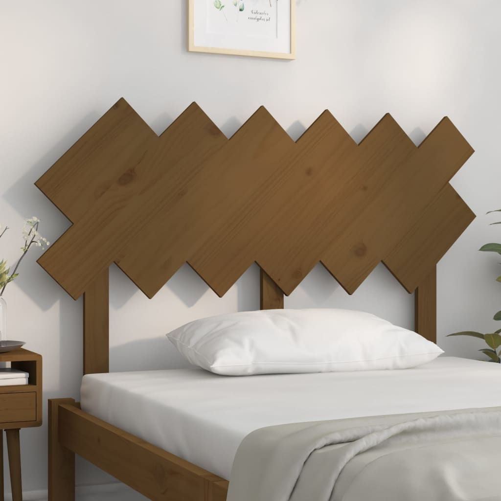 vidaXL Bed Headboard Honey Brown 122.5x3x80.5 cm Solid Wood Pine