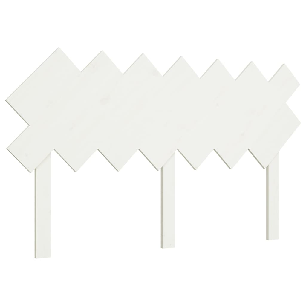 Bed Headboard White 141x3x80.5 cm Solid Wood Pine