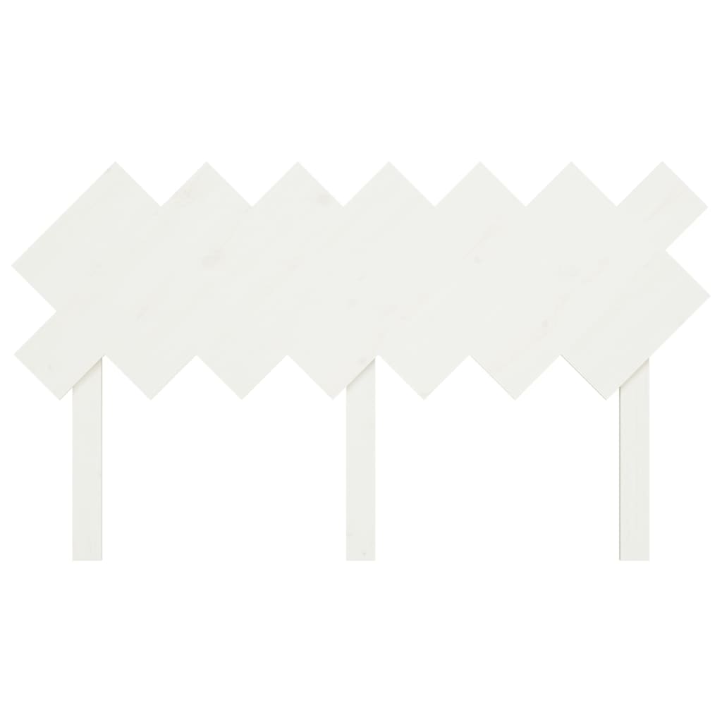 Bed Headboard White 141x3x80.5 cm Solid Wood Pine