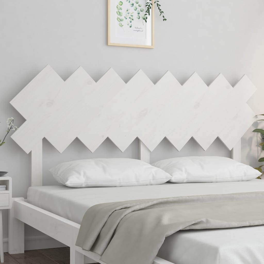 vidaXL Bed Headboard White 159.5x3x80.5 cm Solid Wood Pine