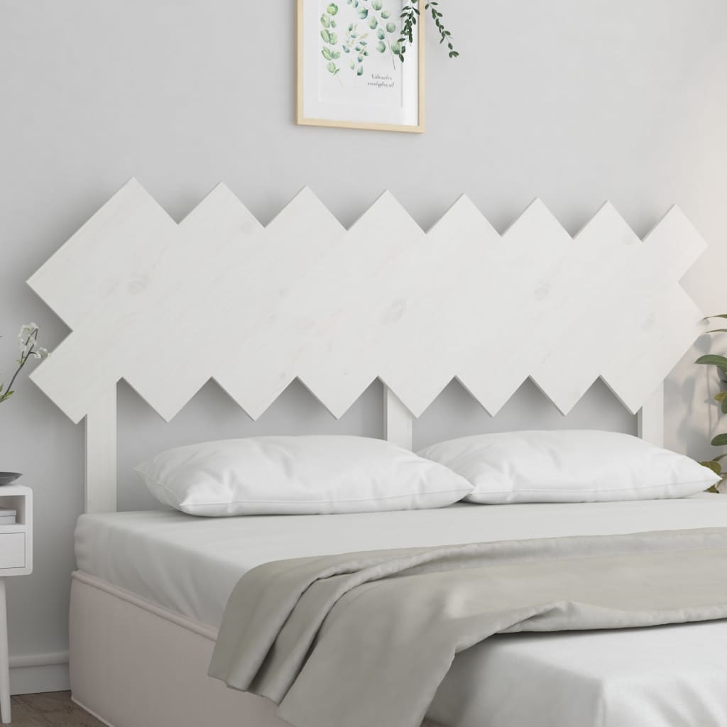 vidaXL Bed Headboard White 159.5x3x80.5 cm Solid Wood Pine