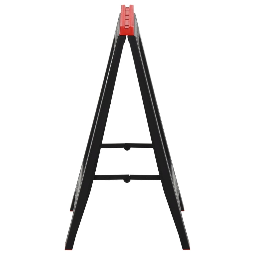 Foldable Work Trestles 2 pcs Black and Red Polypropylene 350 kg