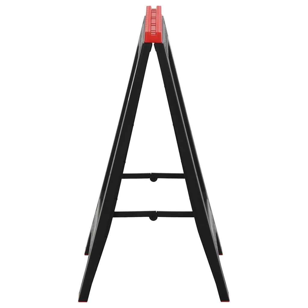 152104 vidaXL Foldable Work Trestles 2 pcs Black and Red Polypropylene 350 kg
