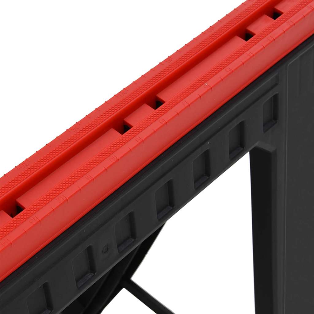 152104 vidaXL Foldable Work Trestles 2 pcs Black and Red Polypropylene 350 kg