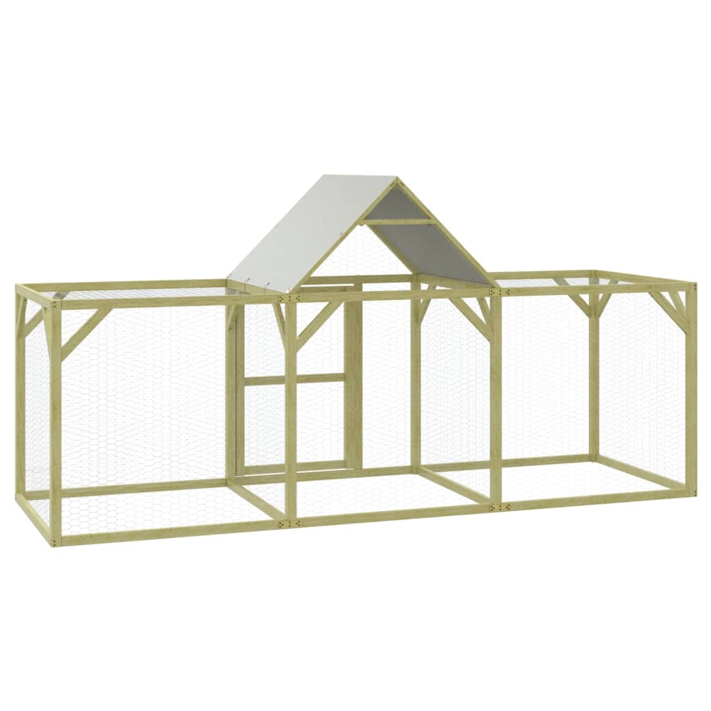 vidaXL Chicken Coop 300x100x150 cm Impregnated Solid Wood Pine