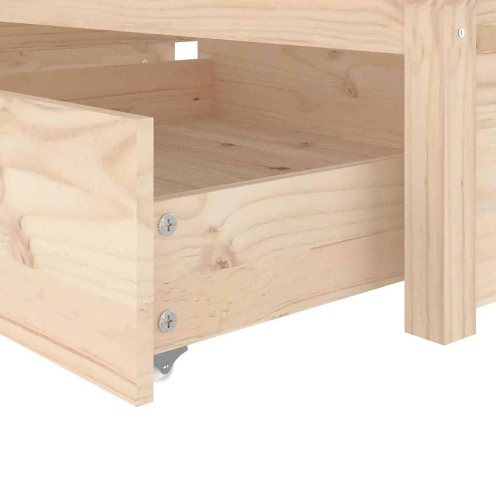 Bed Frame without Mattress with Drawers Small Single