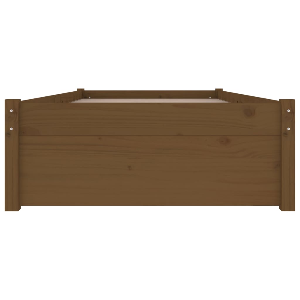 3103466 vidaXL Bed Frame without Mattress with Drawers Honey Brown 90x200 cm (814937+814987)