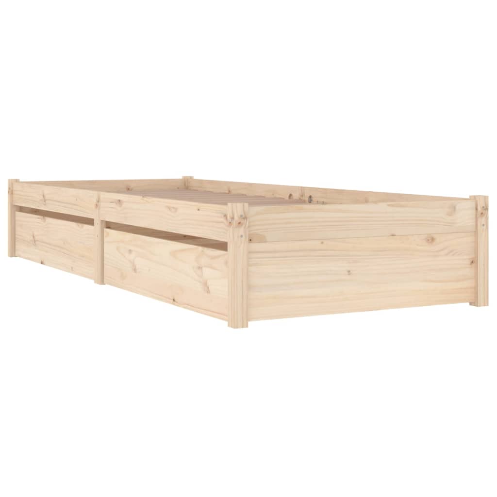 3103468 vidaXL Bed Frame without Mattress with Drawers 100x200 cm (814939+814989)