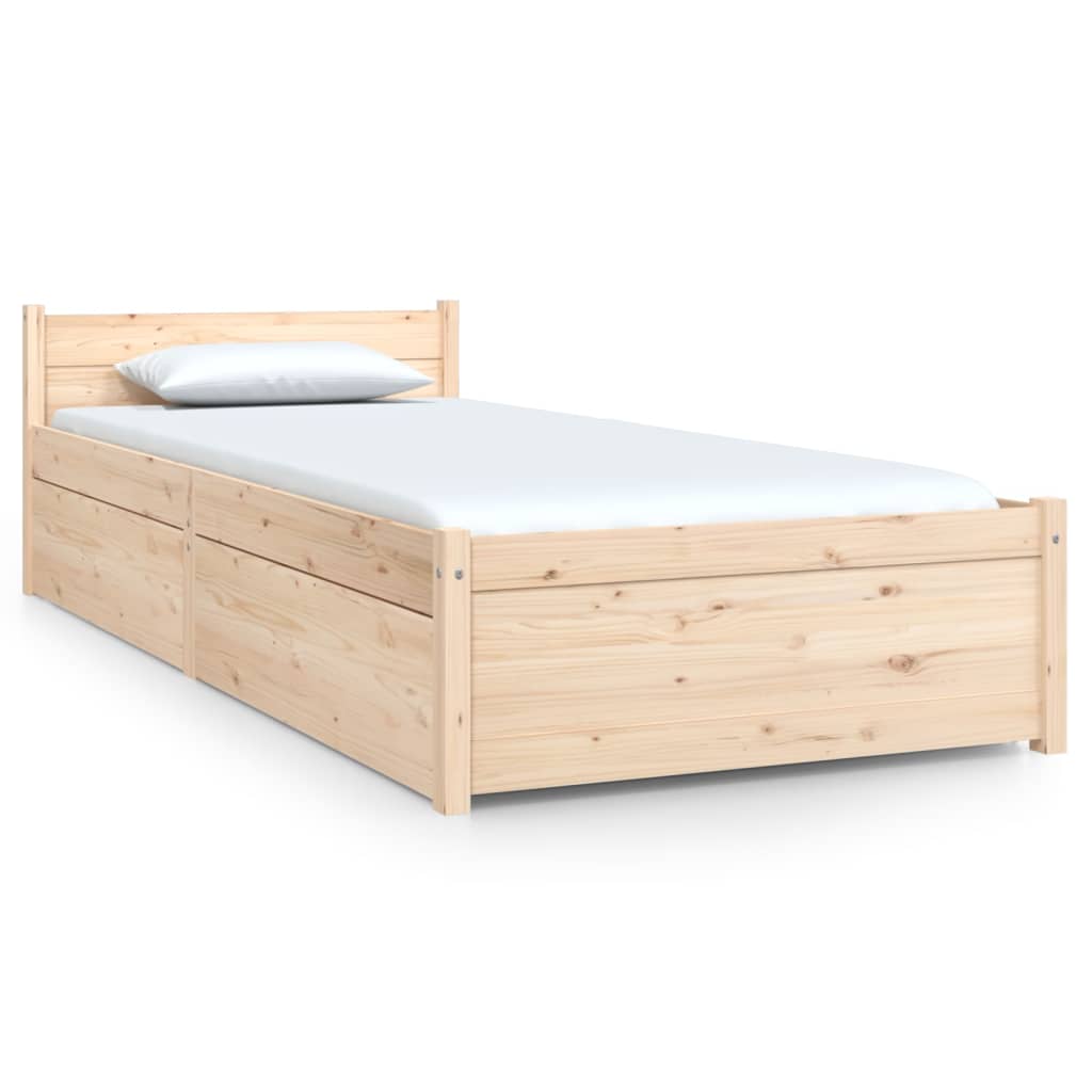 vidaXL Bed Frame without Mattress with Drawers Small Single