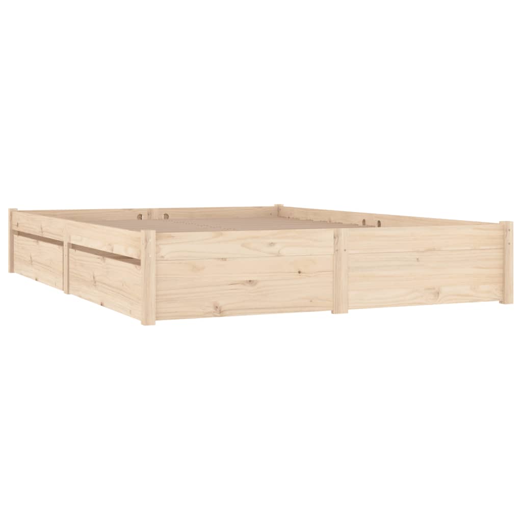 3103508 vidaXL Bed Frame without Mattress with Drawers 120x200 cm (814944+814999)