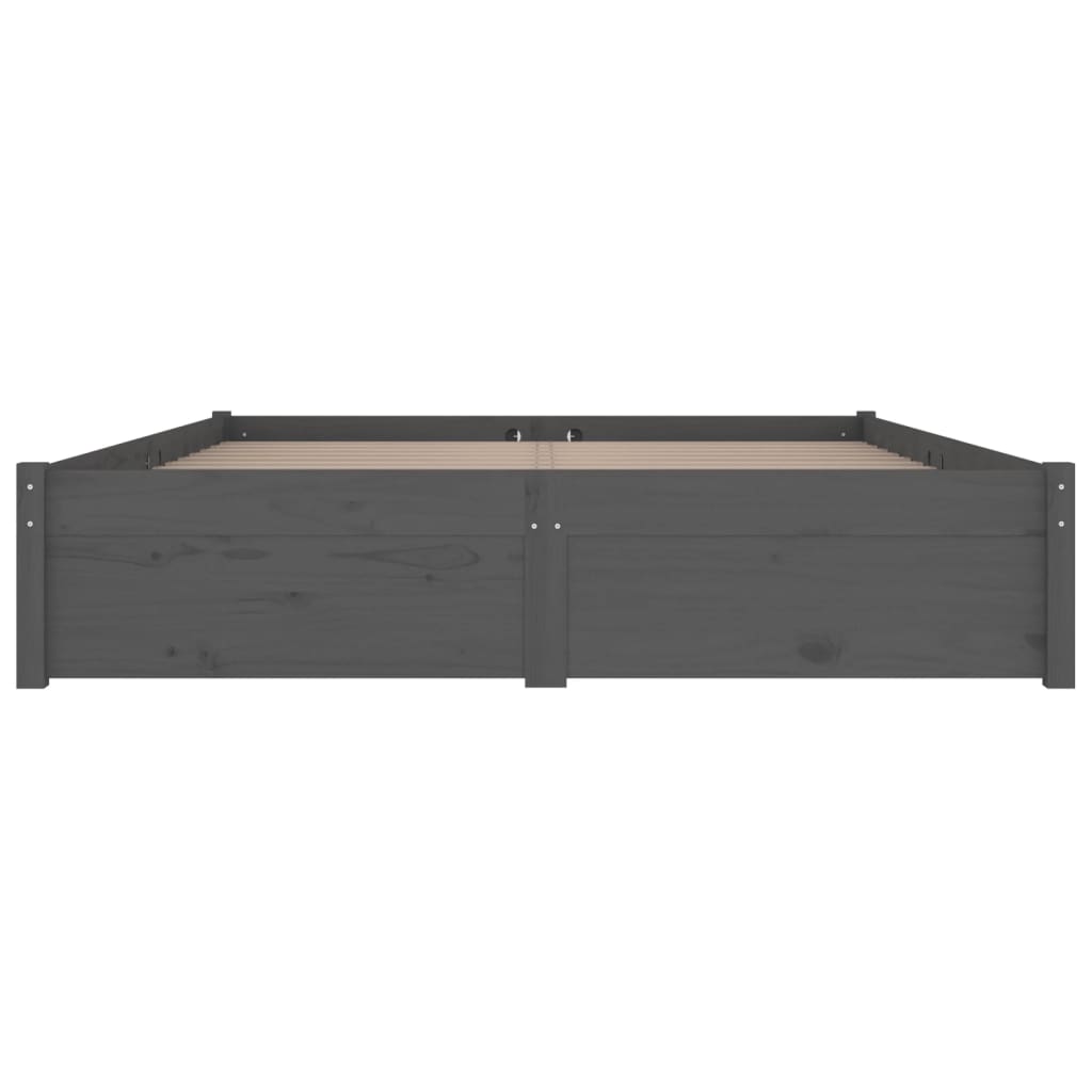 vidaXL Bed Frame without Mattress with Drawers Grey King Size