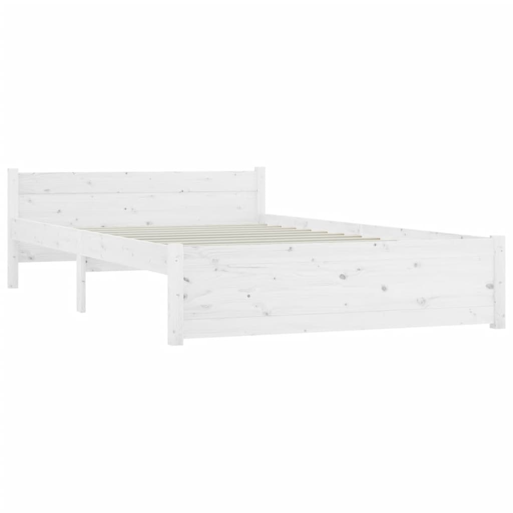 3103550 vidaXL Bed Frame without Mattress with Drawers White 140x190 cm (815025+814995)