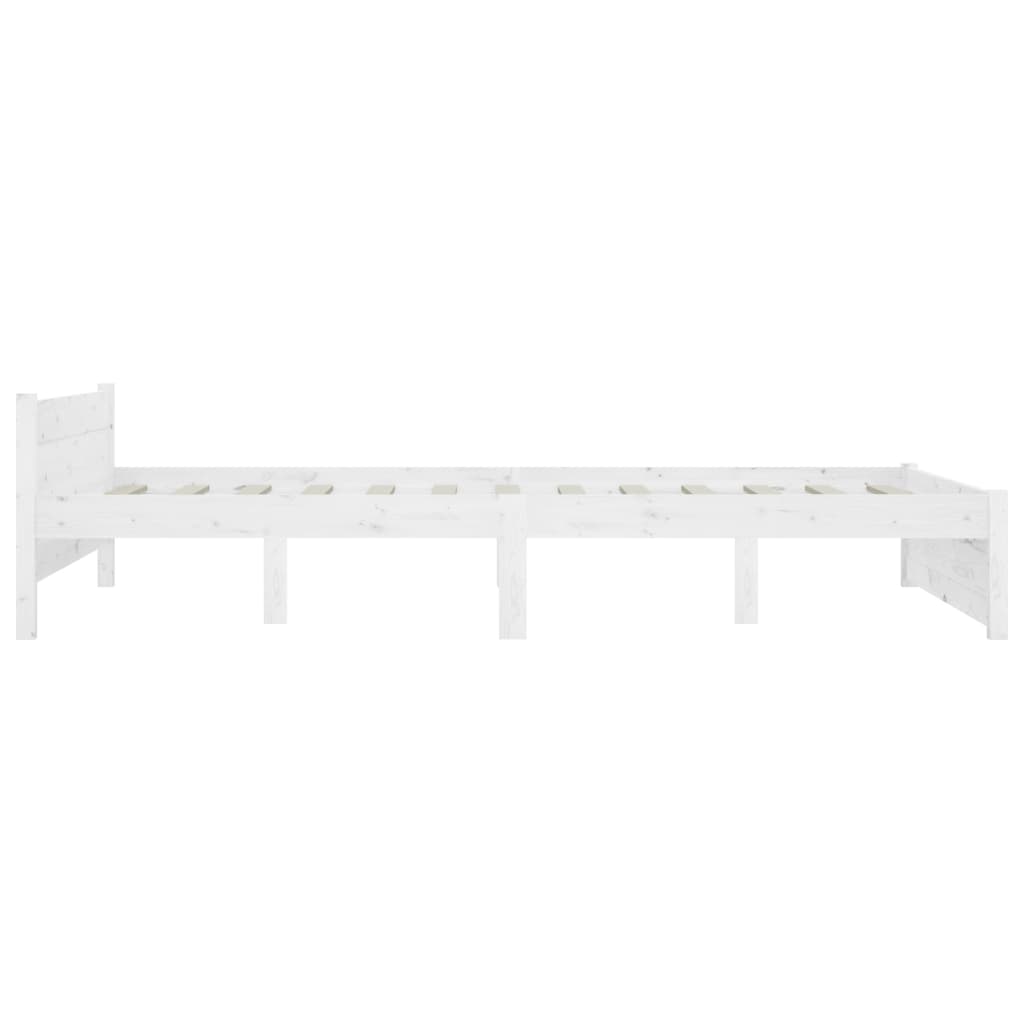 3103550 vidaXL Bed Frame without Mattress with Drawers White 140x190 cm (815025+814995)