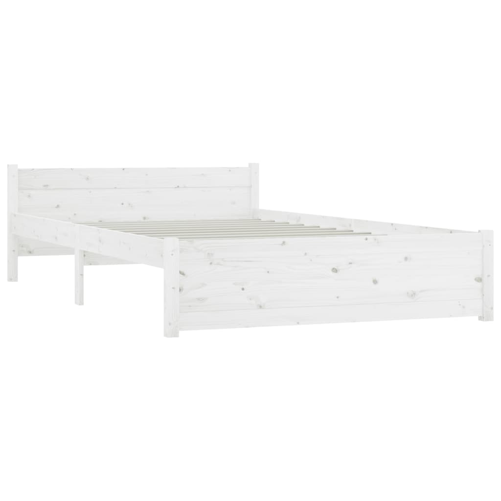 vidaXL Bed Frame without Mattress with Drawers White 120x200 cm