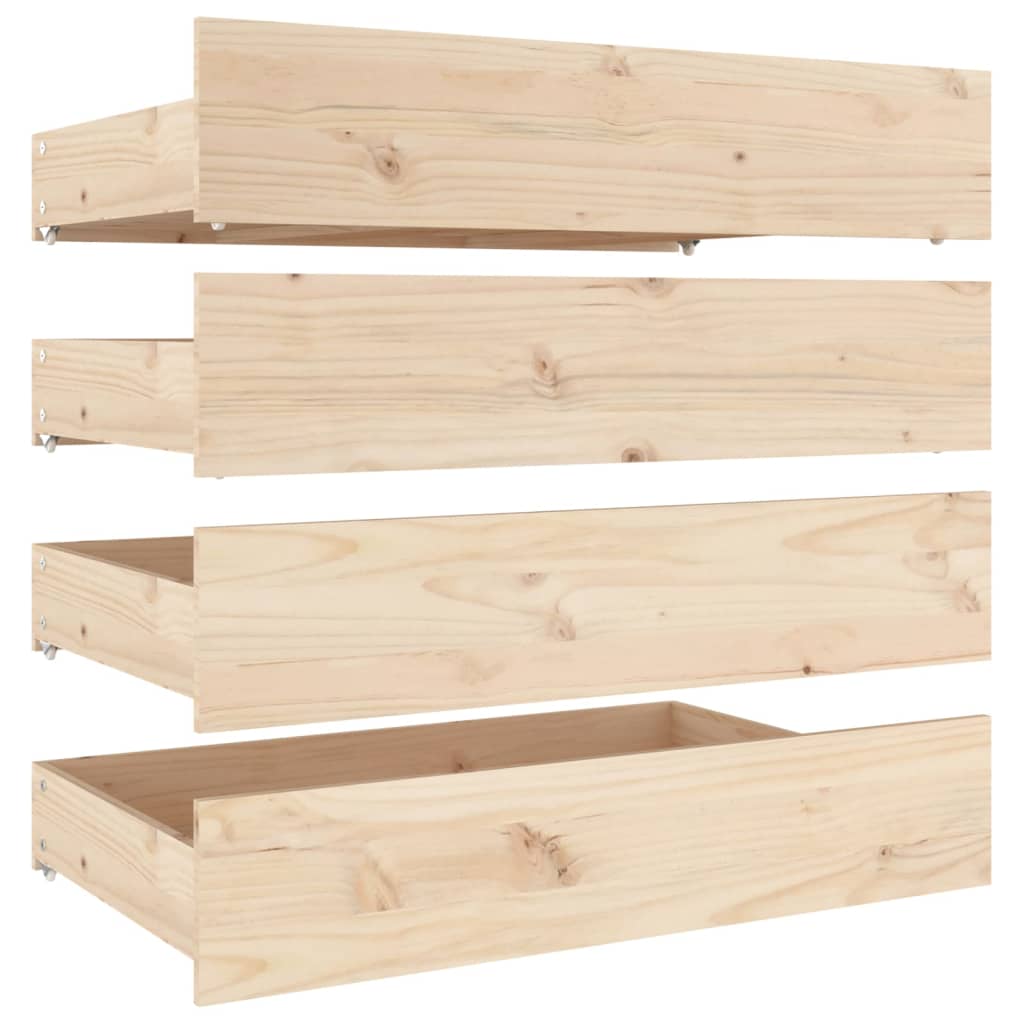 Bed Frame without Mattress with Drawers King Size