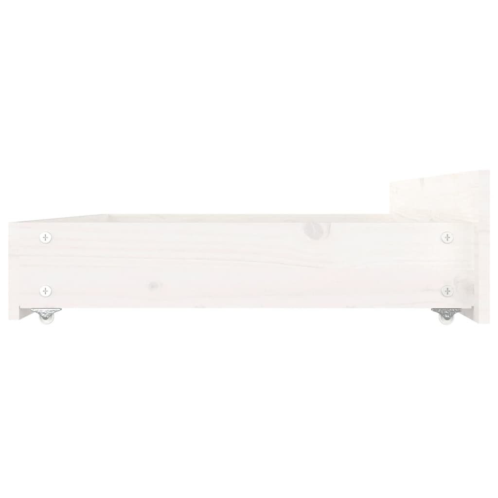 Bed Frame without Mattress with Drawers White 160x200 cm