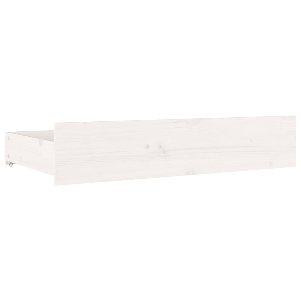 Bed Frame without Mattress with Drawers White Super King