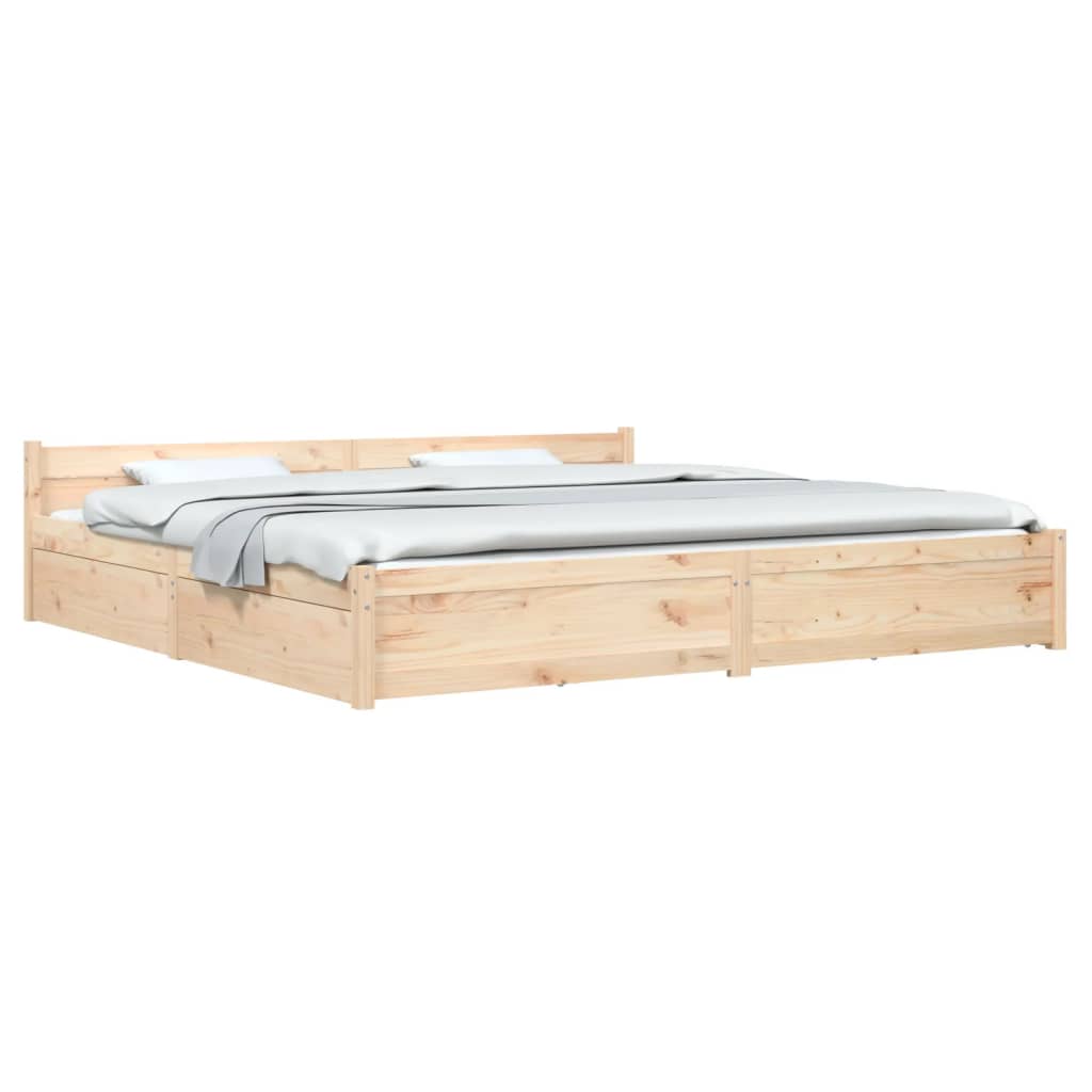 vidaXL Bed Frame without Mattress with Drawers 200x200 cm