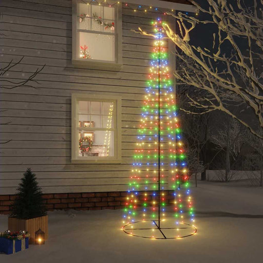 vidaXL Christmas Cone Tree Colourful 310 LEDs 100x300 cm