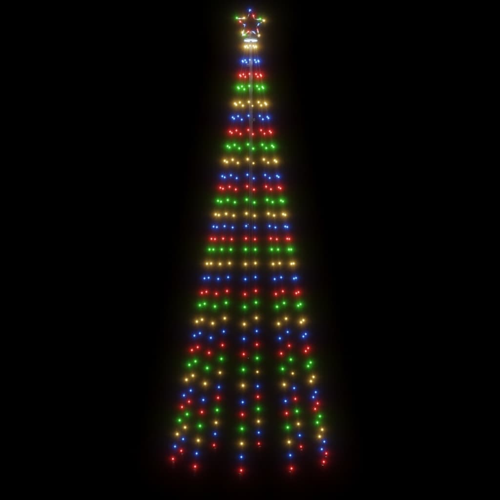 vidaXL Christmas Tree with Spike Colourful 310 LEDs 300 cm