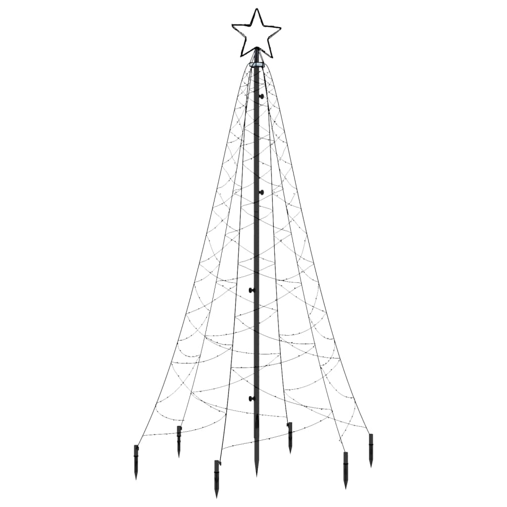 vidaXL Christmas Tree with Spike Blue 200 LEDs 180 cm