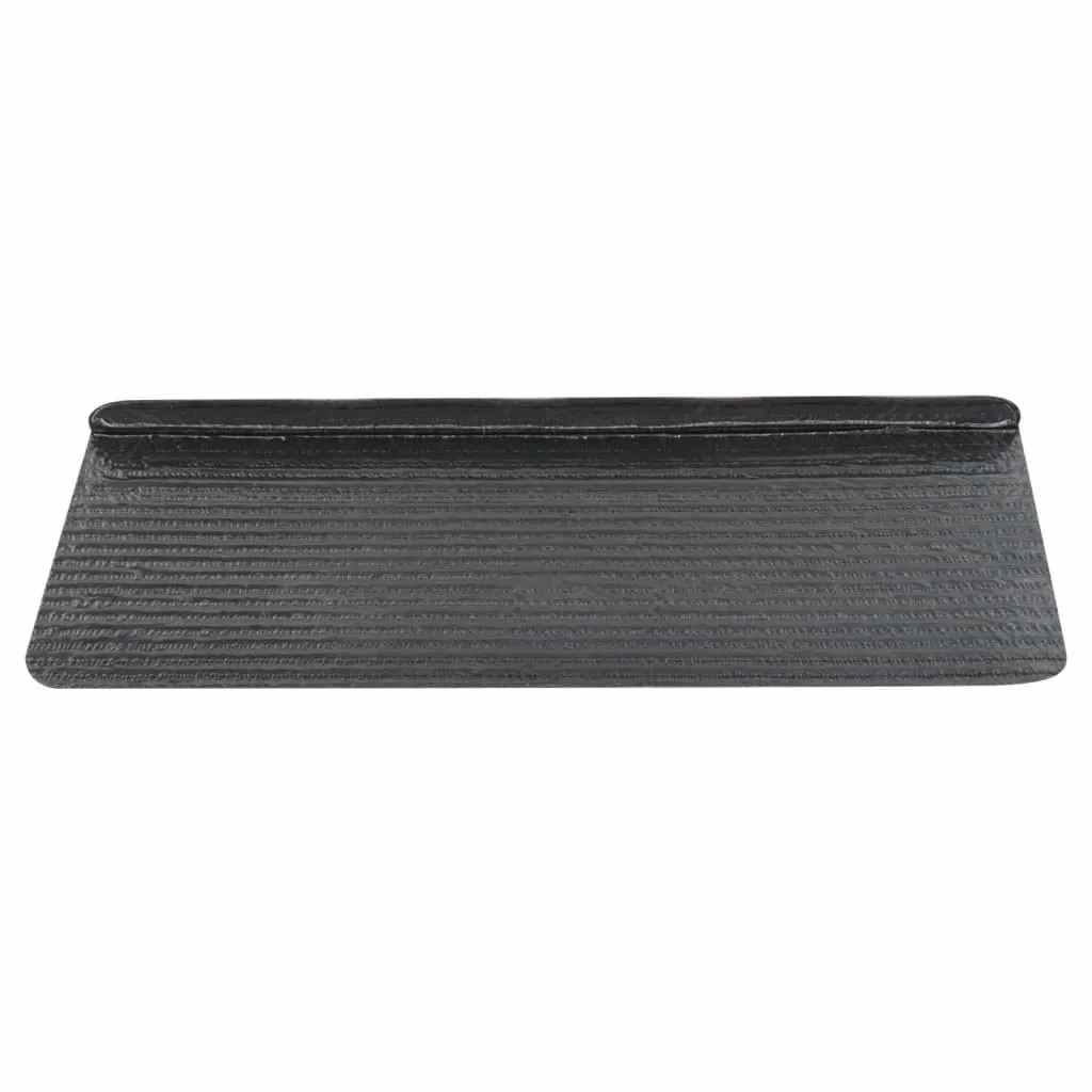 343478 vidaXL Stair Mats Self-adhesive 15 pcs 65x24,5x3,5 cm Black