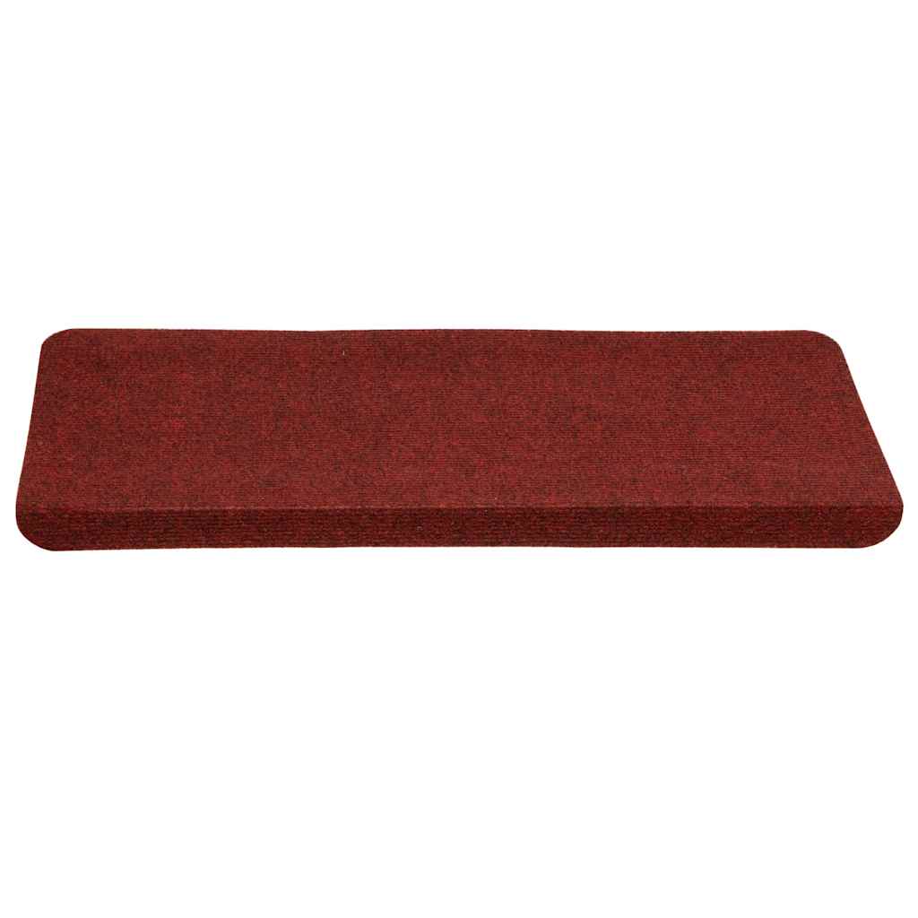 343480 vidaXL Stair Mats Self-adhesive 15 pcs 65x24,5x3,5 cm Red