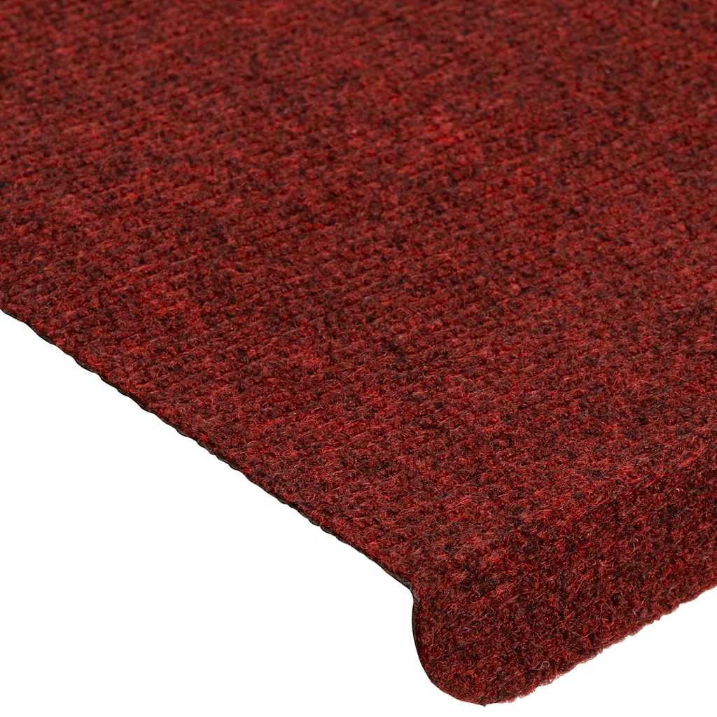 343480 vidaXL Stair Mats Self-adhesive 15 pcs 65x24,5x3,5 cm Red