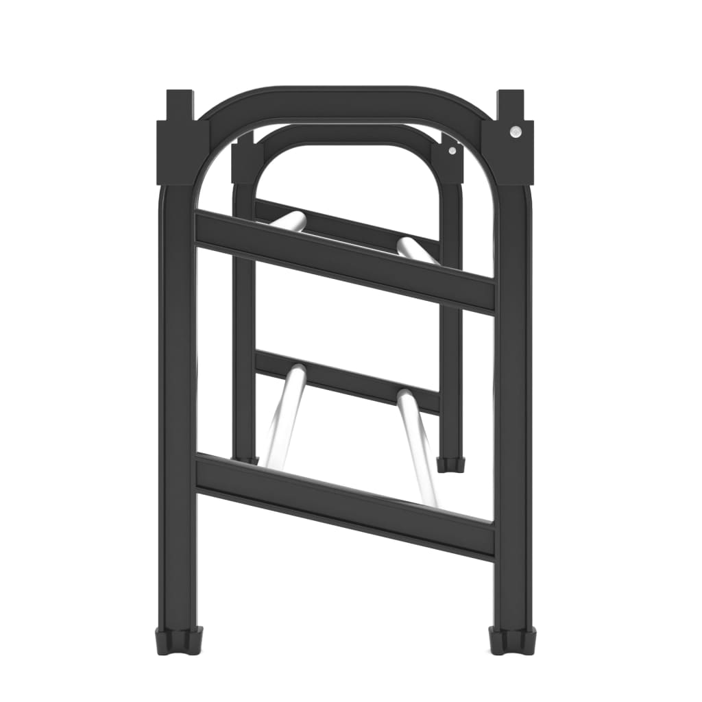 Extendable Shoe Rack with 2 Shelves 119x24x37 cm