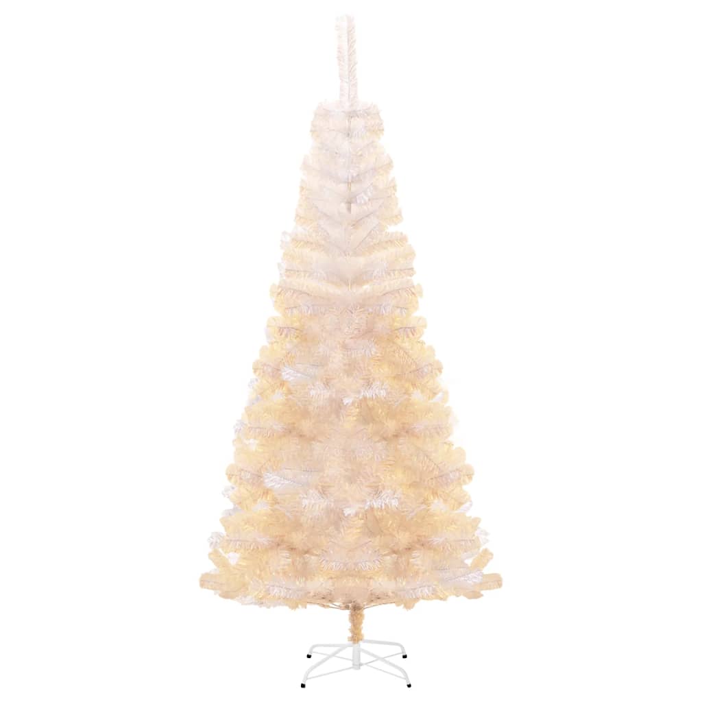 vidaXL Artificial Christmas Tree with Iridescent Tips White 180 cm PVC