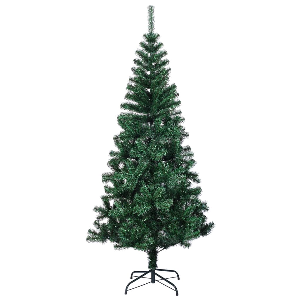 vidaXL Artificial Christmas Tree with Iridescent Tips Green 120 cm PVC